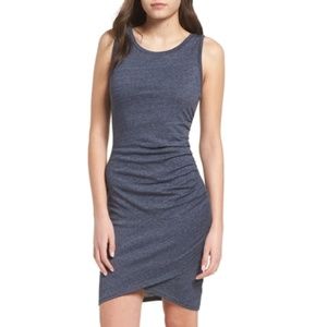 Leith Dark Gray Ruched Dress